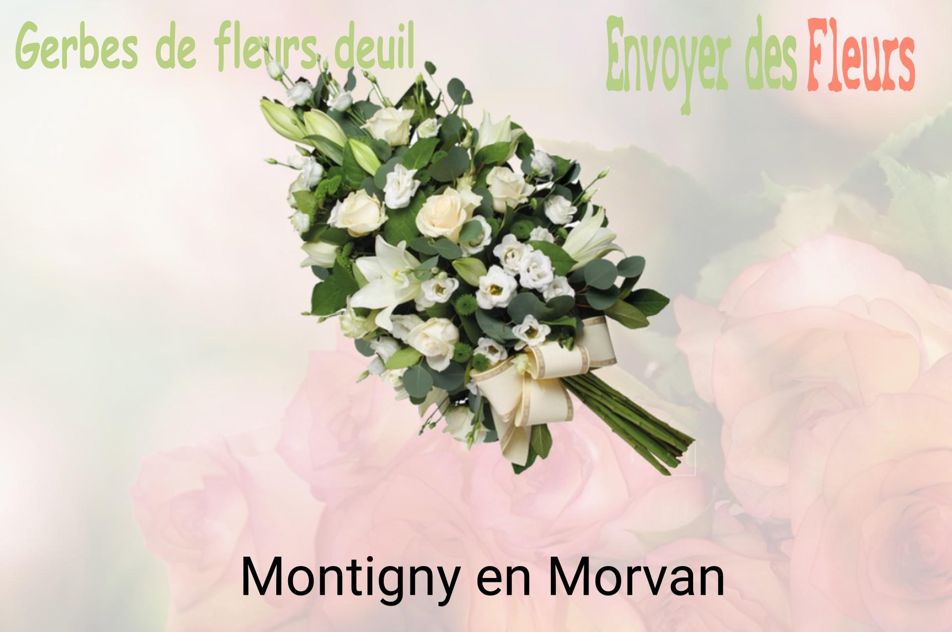 Gerbe de fleurs de deuil livrée à Montigny-en-Morvan